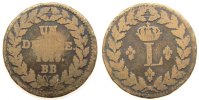 Frankreich 1 Decime Br Louis XVIII, BB (Strasbourg) -