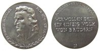 Schiller Medaille Silber Schiller Friedrich (1759-1805), Dichter, Wir wollen sein ein einzig Volk von Brüdern, ca. 31,5 MM -