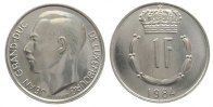 Luxemburg 1 Franc KN Jean I, Schön 39 -