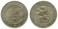 Belgien 5 Centimes KN Leopold I, Doppelsenkung in der Jahreszahl -