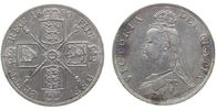 GB Großbritannien ab 1708 Doppelter Florin Ag Victoria, Seaby 3923 -