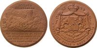 Porzellan Medaille Böttger Steinzeug Heidelberg - Schloss Heidelberg, Schloss / Wappen, ca. 40,5 MM, braun -
