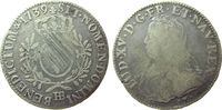 Frankreich Ecu aux branches d olivier Ag Louis XV, BB (Strasbourg), ca. 28,78 Gramm, justiert -