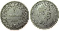 Frankreich 5 Francs Ag Louis Philippe I, A (Paris) -