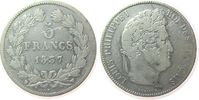 Frankreich 5 Francs Ag Louis Philippe I, W (Lille), kleine Einhiebe, Kratzer -