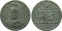 Italien Medaille Zinn Coriolan, Serie auf römische Personen, v. Dassier, späterer Guß, 31,5 MM -