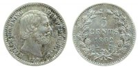 Niederlande 5 Cents Ag Wilhelm III, Punkt nach Datum, Schulman 670 -