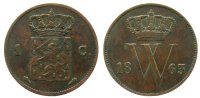 Niederlande 1 Cent Ku Wilhelm III, Schulman 688 -