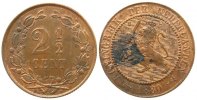 Niederlande 2 1/2 Cent Br Wilhelm III,fleckig -