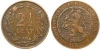 Niederlande 2 1/2 Cents Br Wilhelm III -