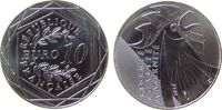 Frankreich 10 Euro Ag Hahn -