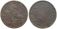 Belgien 10 Centimes Ku Leopold I, viele feine Kratzer -