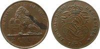 Belgien 2 Centimes Ku Leopold II, Fleck -