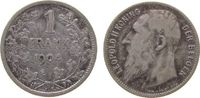 Belgien 1 Franc Ag Leopold II, Der Belgen -