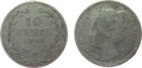 Niederlande 10 Cent Ag Wilhelmina I, Schulman 883 -