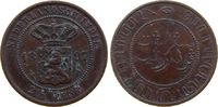 Niederl. Indien 2 1/2 Cent Ku Königreich Niederlande - Netherlands, winzige Randfehler -