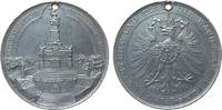 vor 1914 Medaille Aluminium Niederwalddenkmal - Nationaldenkmal, Niederwalddenkmal / gekrönter Wappenadler, v. lauer, ca. 50,5 MM, gelocht -