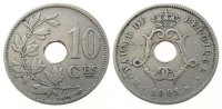 Belgien 10 Centimes 1901 KN Leopold II, Belgique ss