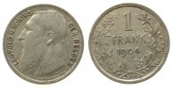 Belgien 1 Franc Ag Leopold II, Der Belgen -