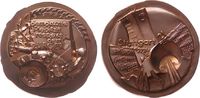 Städte Medaille Bronze Stuttgart 21 - zum Gedächnis an den 30. Sept. 2010, Zerstörung des Schloßgartens / einsinkender Stadthorizont, v. V. Hust -