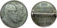 Wilhelm II. (1888-1918) tragbare Medaille Silber Wilhelm II und Charlotte auf die Silberhochzeit, Württemberg, ca. 28,5 MM, ca. 8,51 Gramm, Brosche, Nadel nachträglich au -