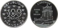 Frankreich 100 Francs / 15 Ag Belem Turm in Lissabon (Portugal) -