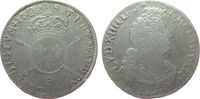 Frankreich 1/2 Ecu aux insignes Ag Louis XIV, B (Rouen) -