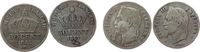 Frankreich 2 x 50 Centimes Ag Napoleon III, 1864 BB, 1867 A (Henkelspur) -
