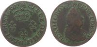 Frankreich 4 Deniers Ku Louis XIV, BB (Strasbourg) -