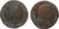 Frankreich Liard á la vieille tete Ku Louis XV, AA (Metz) -