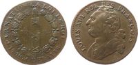 Frankreich 12 Deniers Br Louis XVI, A (Paris), Typ: Francois, hübsches Portrait -