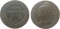 Frankreich 5 Centimes Br Directoire, W (Lille) -