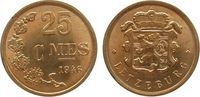 Luxemburg 25 Centimes Br Charlotte, minimal fleckig