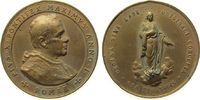 Vatikan Medaille Bronze Pius X (1903-14), A I, Büste nach rechts / Madonna auf Erdkugel und Wolken - ORA PRO NOBIS, Signatur: SI, ca. 47 MM, entf -