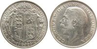 GB Großbritannien ab 1708 1/2 Crown Ag Georg V, zaponiert -