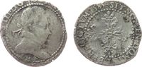 Frankreich 1/2 Franc Ag Henri III (1574-89), B (Rouen), 6,65 Gramm -