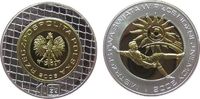 Polen 10 Zlotych Ag Spieler beim Fallrückzieher, Fußballweltmeisterschaft in Deutschland 2006 -