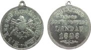 Schützen tragbare Medaille Zink vernickelt (?) Landau (Pfalz) - Erinnerung an das Schützenfest, Hab Aug und Hand fürs Vaterland, ca. 33,8 MM Picture