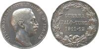 Italien Medaille Silber (?) Vittorio Emanuele III, auf den italinisch - türkischen Krieg 1911 - 12, Büste nach rechts / Schrift im Kranz, v. L. G -