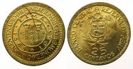 Peru 25 Centavos Me 400 J. Münzstätte Lima, kleine Flecken -