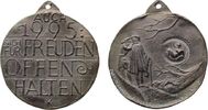 Medaille Weißmetallguß Neujahr 1995 - Venus, Schrift: auch 1995 sich für Freude offenhalten / zwei Männer bei Betrachten der Venus, gußfrisch