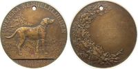 Schweden Medaille Bronze Kennelklubben Svenska - verliehen an Pell - 1924, ca. 50,8 MM, v. Hallberg, gelocht -