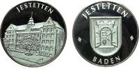 Städte Medaille Silber Jestetten (Baden), Gebäude / Wappen, ca. 26 MM, ca. 11,1 Gramm, wenige Handlingsmarken -