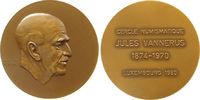 Luxemburg Medaille Bronze Numismatischer Verein Luxembourg, Büste Julien Lefevre nach rechts / Mehrzeiler, Randpunzen: Fisch Fonson, ca. 70 MM -
