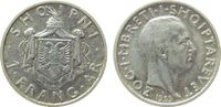 Albanien 1 Frang Ar 1935 Ag Zogu I ss