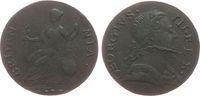 GB Großbritannien ab 1708 1/2 Penny Ku Georg III, Stempelausbruch -
