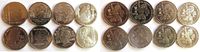 Niederlande 8 x 2 1/2 Ecu KN Wilhelmina, Grotius, Vermeer, Campen, Beatrix und Zar Peter I, Maurits, Drees und Thorbecke -