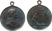 Vatikan tragbare Medaille Bronze Pius IX (1846-1870), Brustbild nach rechts / Christus übergibt Petrus zwei Schlüssel, Signatur: L.T. ca. 37,5 MM, Belag -