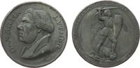 Reformation / Religion Medaille Zink Luther Martin (1483-1546) - auf die 400-Jahrfeier der Reformation, Büste nach links / Erzengel Michael mit Schild und Schwe -