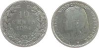 Niederlande 10 Cents Ag Wilhelmina I, Schulman 879 -